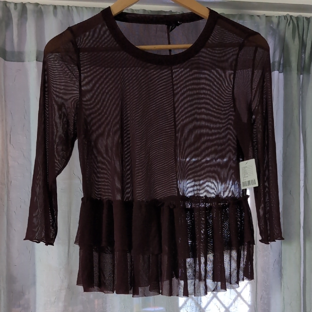 Urban Outfitters Sheer Purple Top